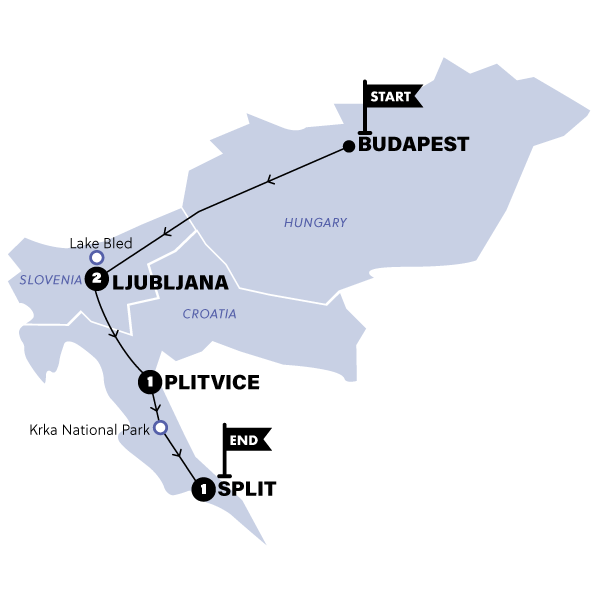 tourhub | Contiki | Mini Balkan | 2024 | Tour Map