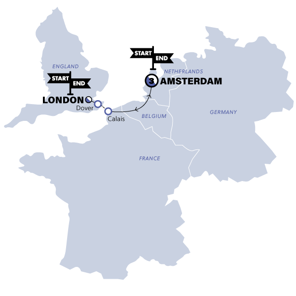 tourhub | Contiki | Amsterdam King's Day | 2025 | Tour Map