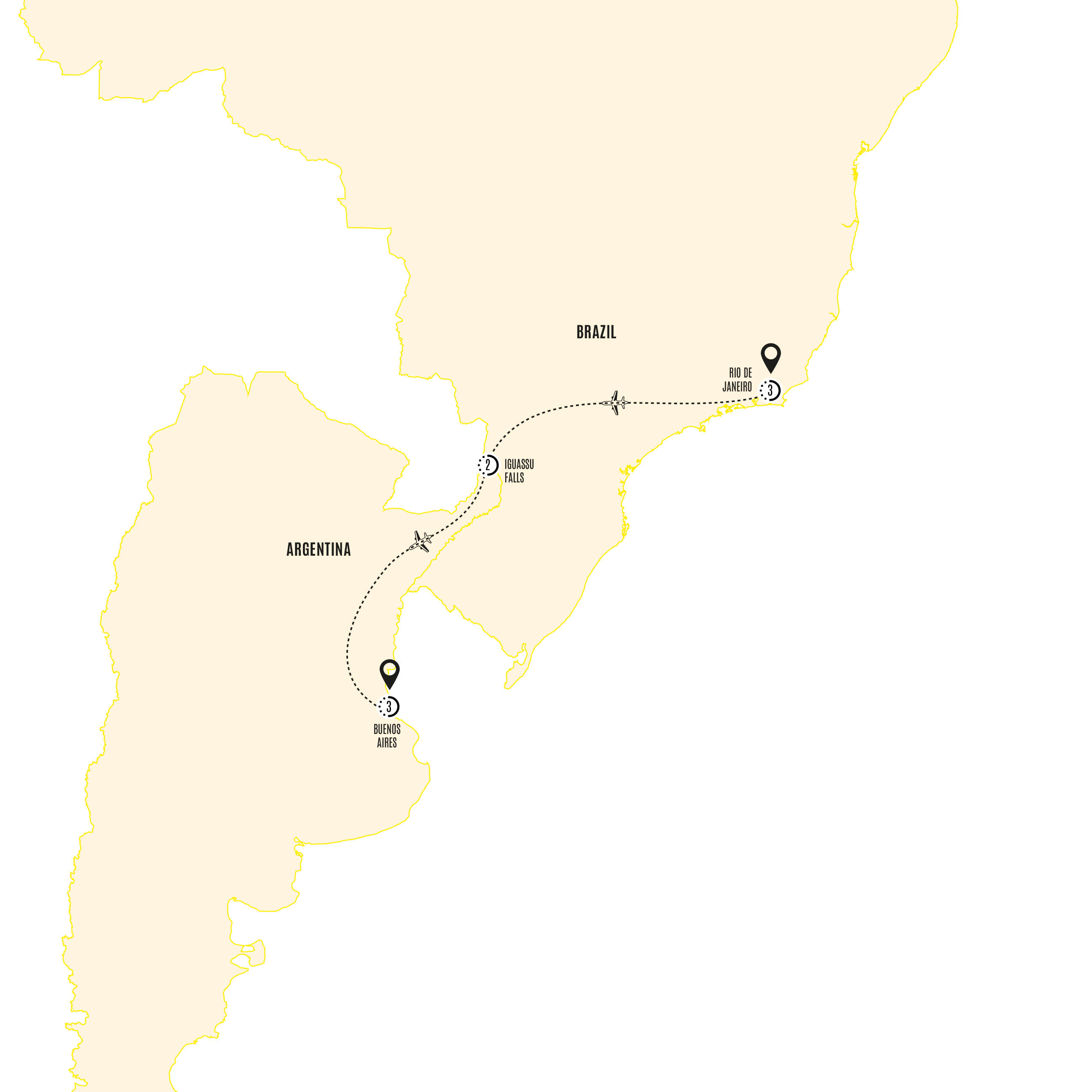 tourhub | Costsaver | South America Samba | Tour Map