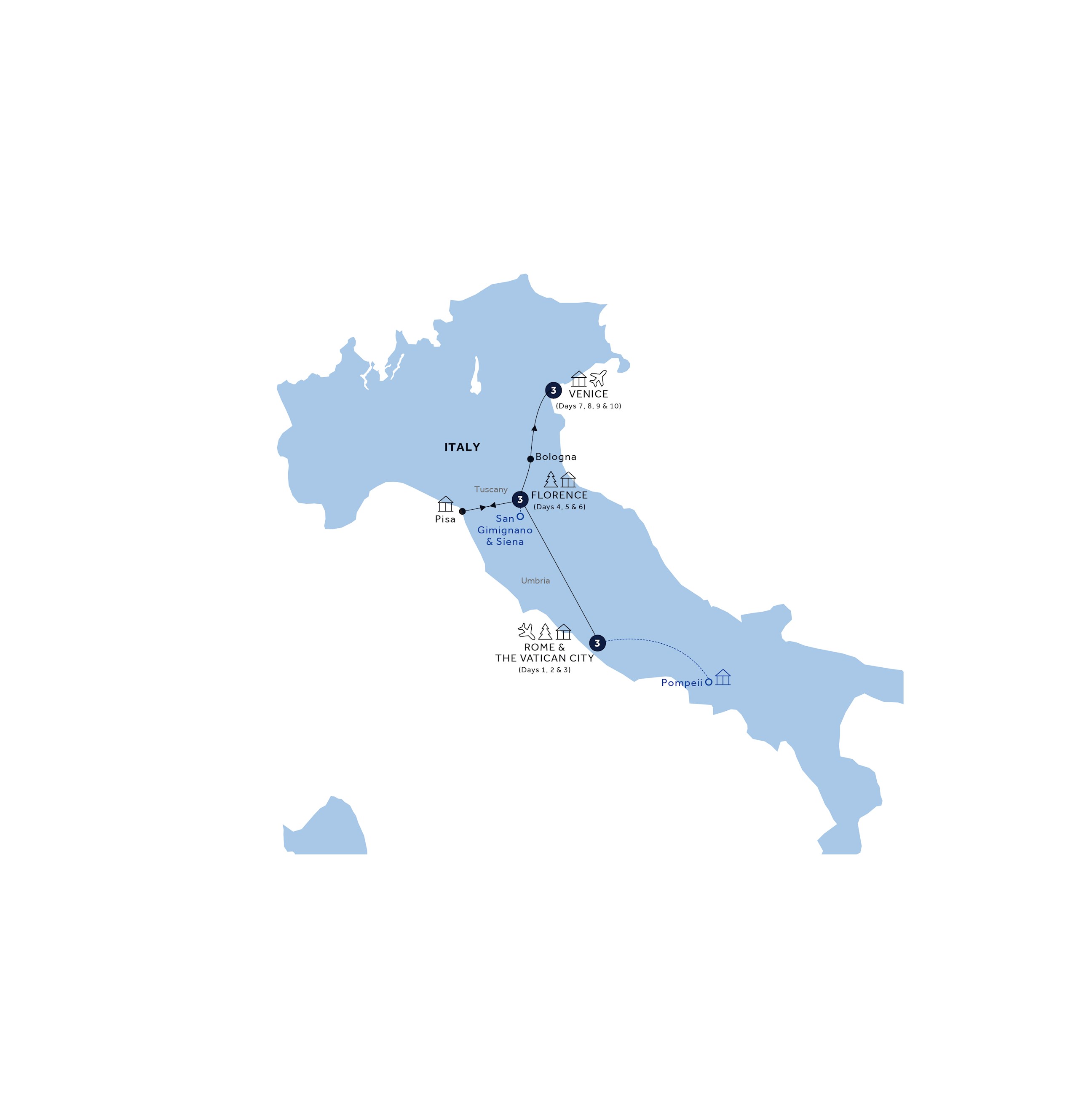 tourhub | Insight Vacations | Easy Pace Italy - Small Group, Winter | Tour Map