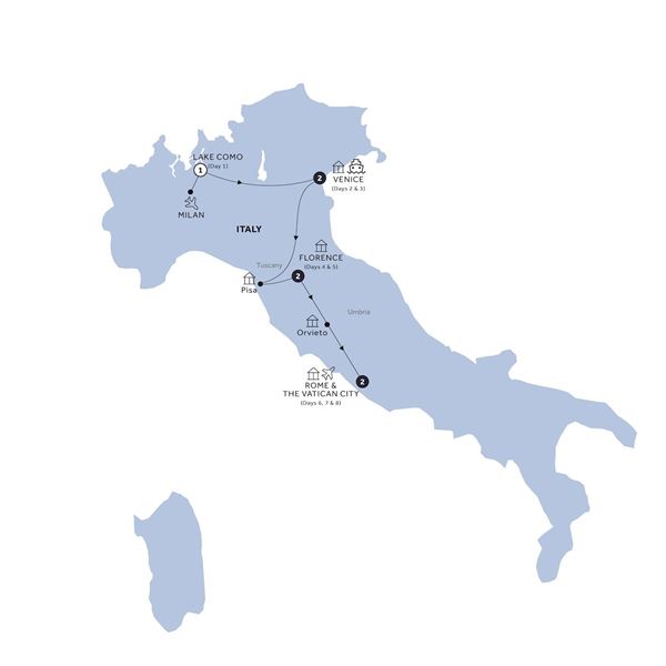 Italian Intermezzo Guided Tour Map
