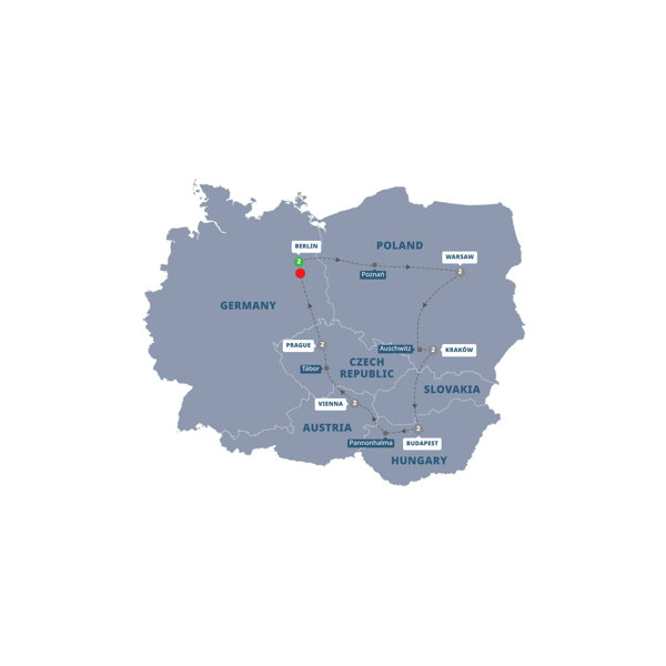 Bohemian Highlights Itinerary Map