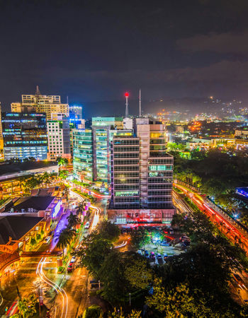 Night time view of Cebu City, Philippines