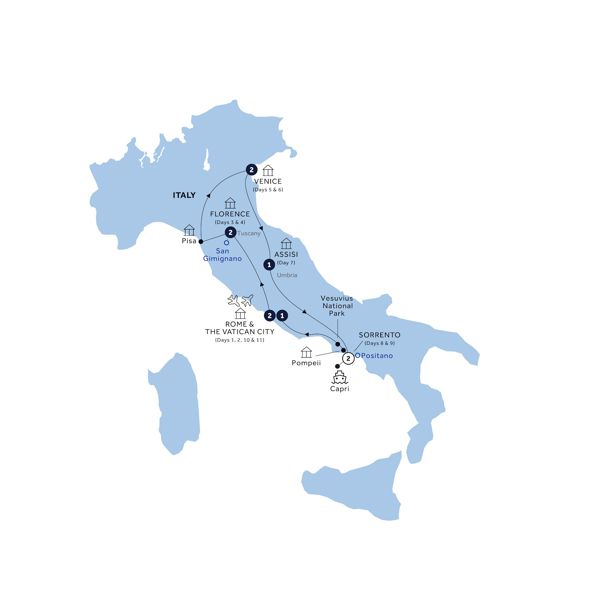 tourhub | Insight Vacations | Best of Italy - Small Group | Tour Map