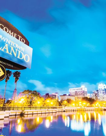 Downtown Orlando sign in Orlando, USA