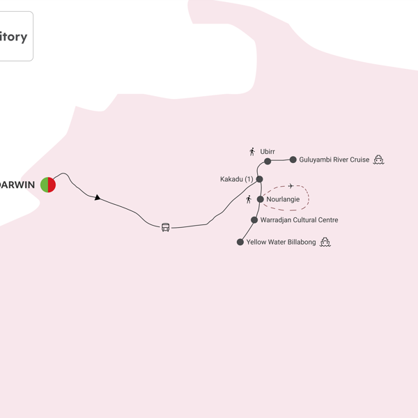 Kakadu & East Alligator River Itinerary Map