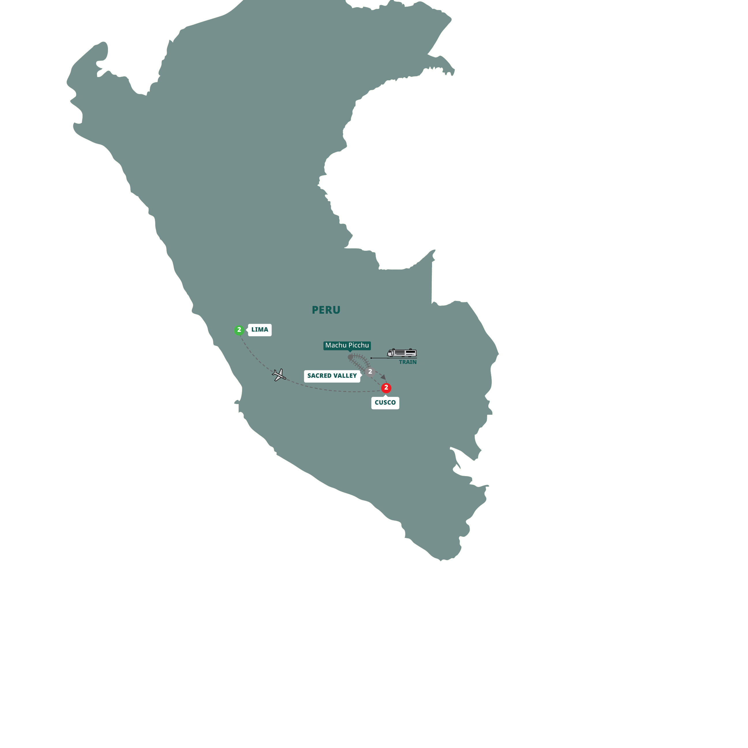 Map of Peru Explorer from Trafalgar