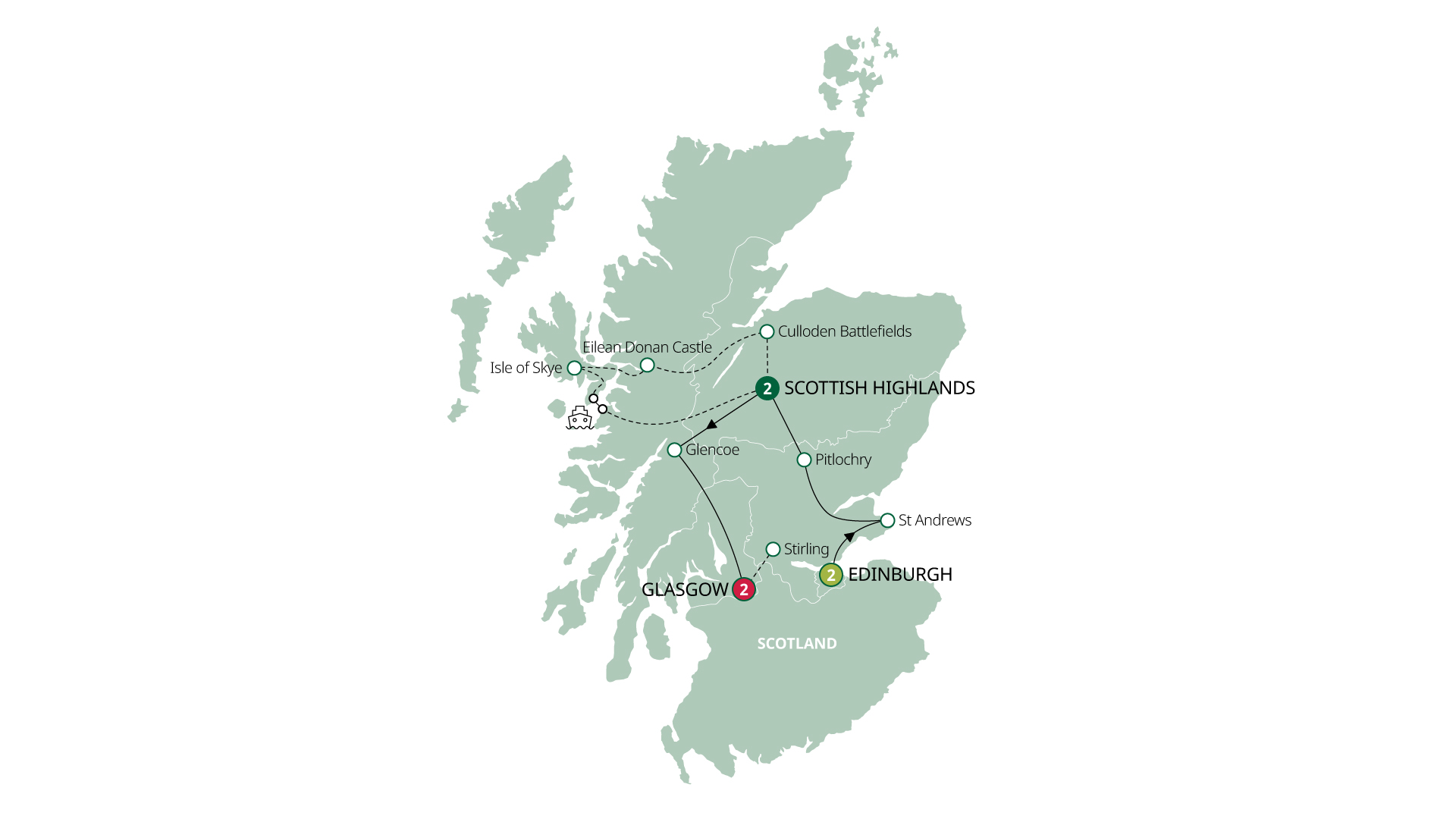 tourhub | Brendan Vacations | Best of Scotland | Tour Map