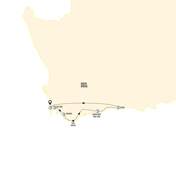 tourhub | Costsaver | Wonders of the Western Cape | Tour Map