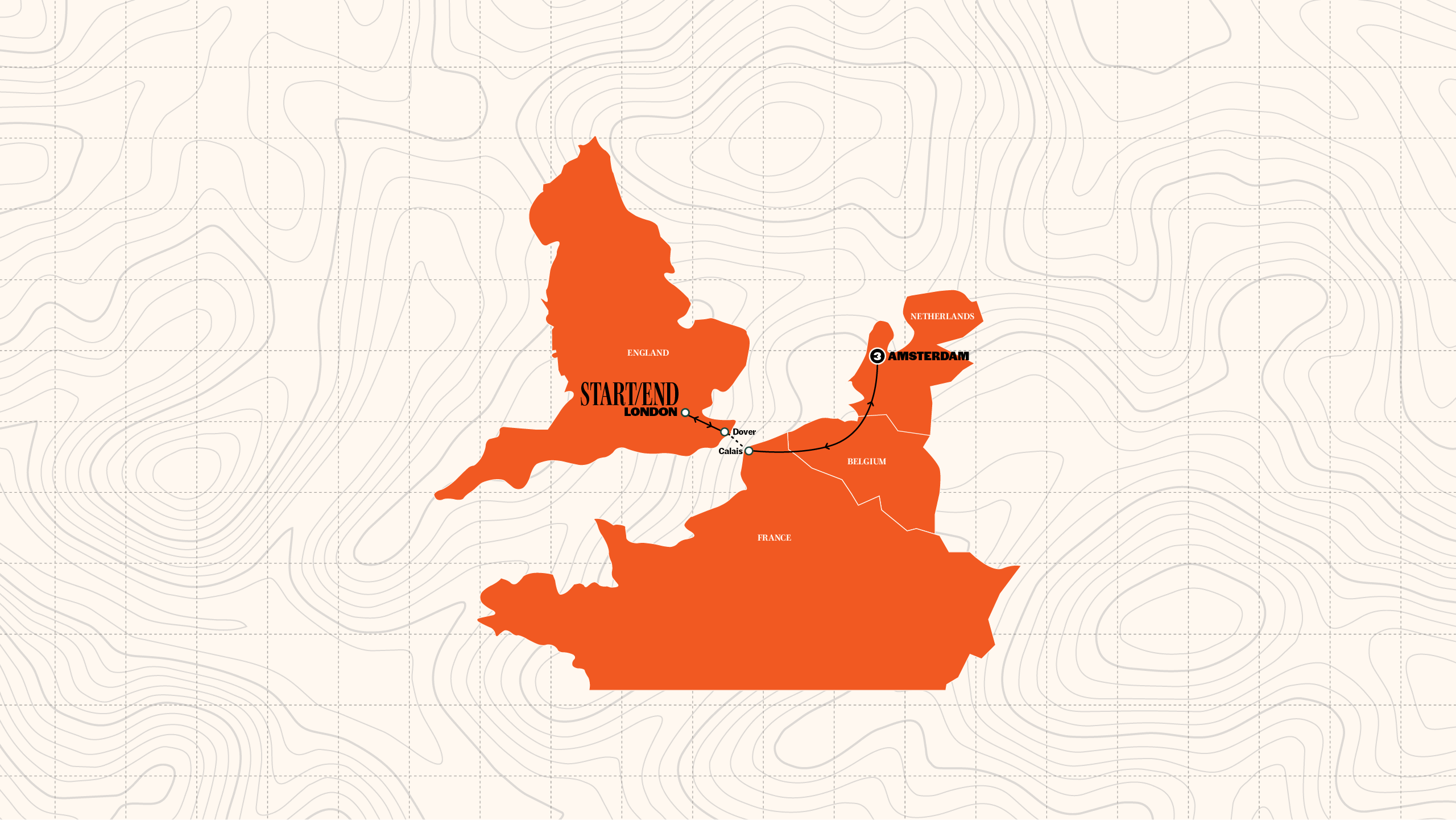 Map of Amsterdam for New Year | 2026/2027 from Contiki