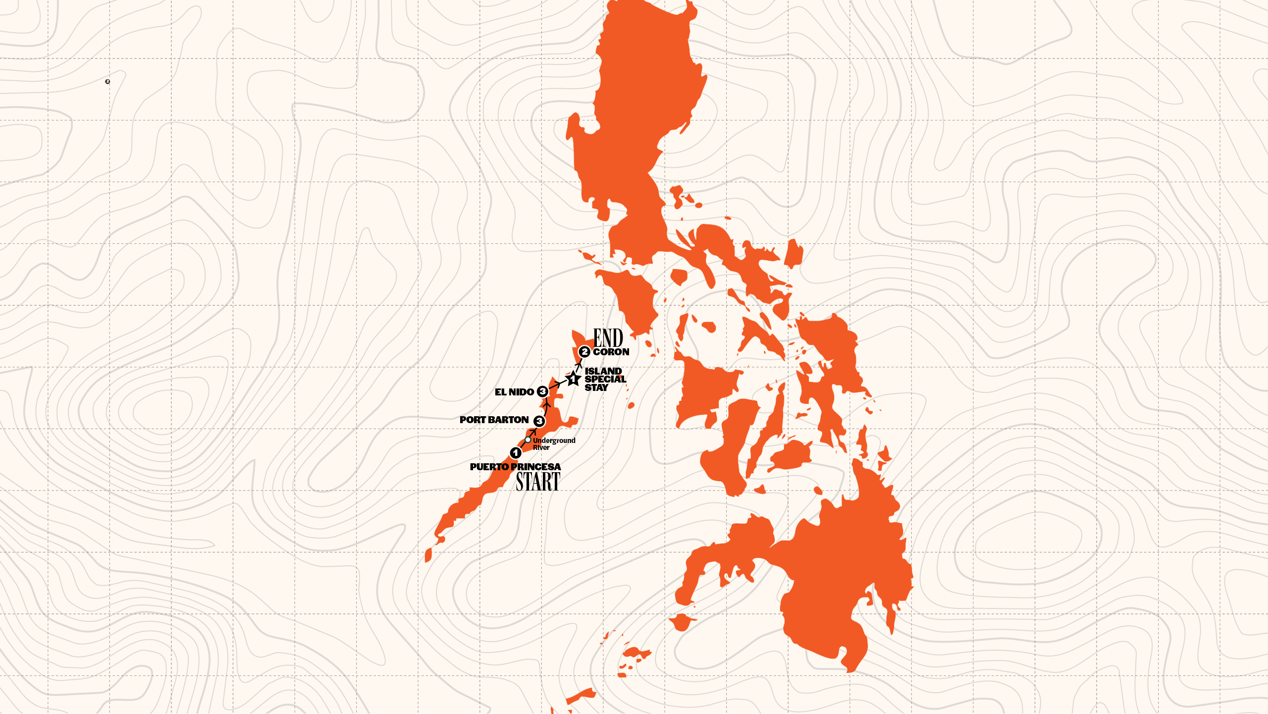 Map of Philippines Island Hopping West | With Boat Expedition from Contiki