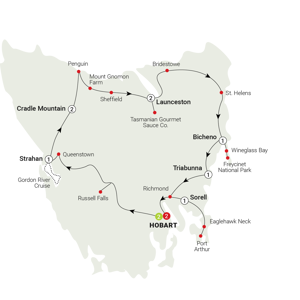 Trip route map