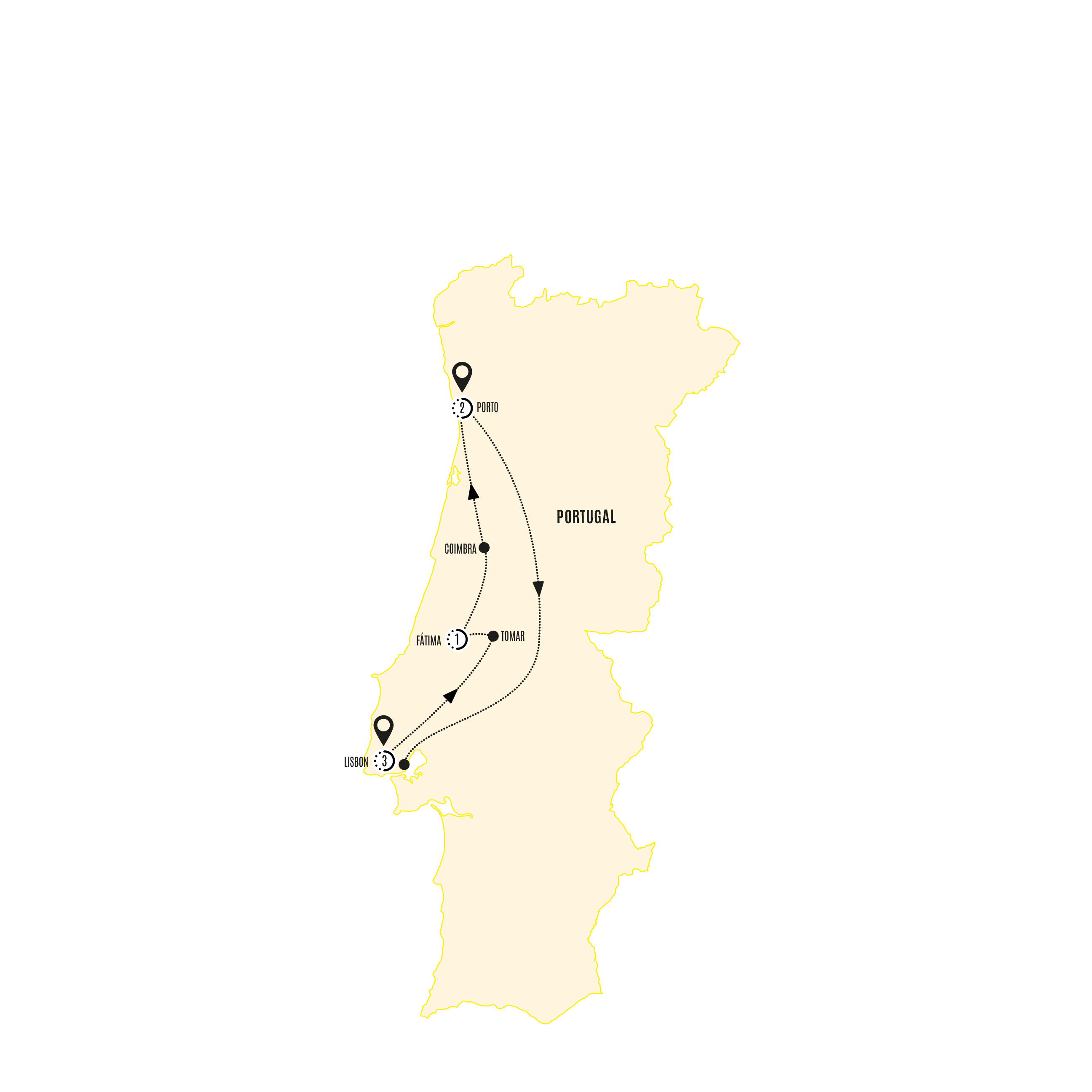 tourhub | Costsaver | Picturesque Portugal End Lisbon | Tour Map