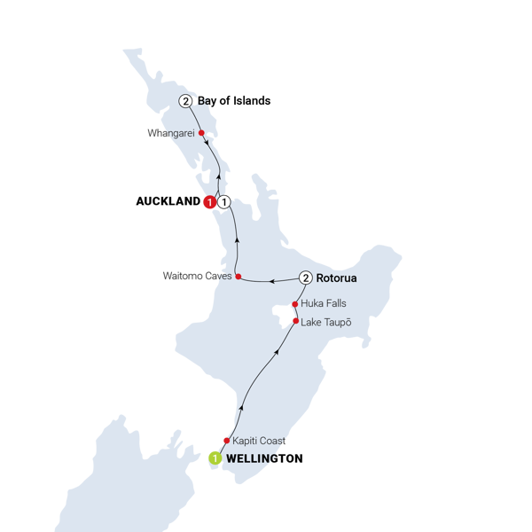 Northern Wonders Itinerary Map