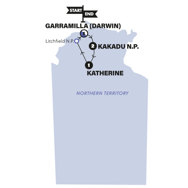 Kakadu Dreaming Trip Map