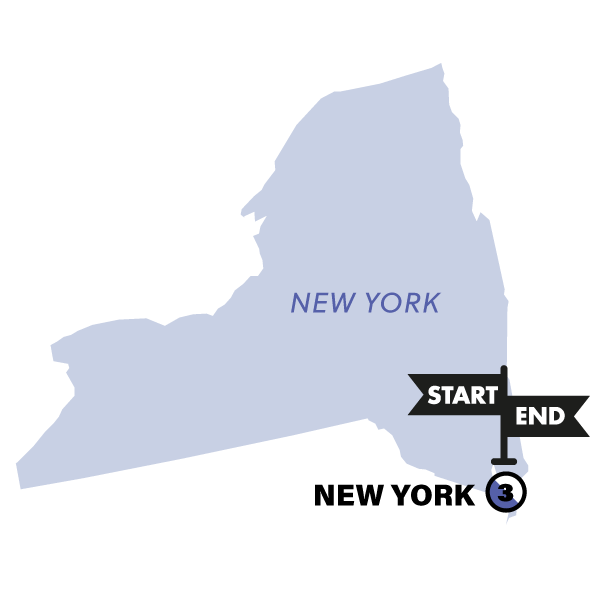 tourhub | Contiki | New York Uncovered | Tour Map