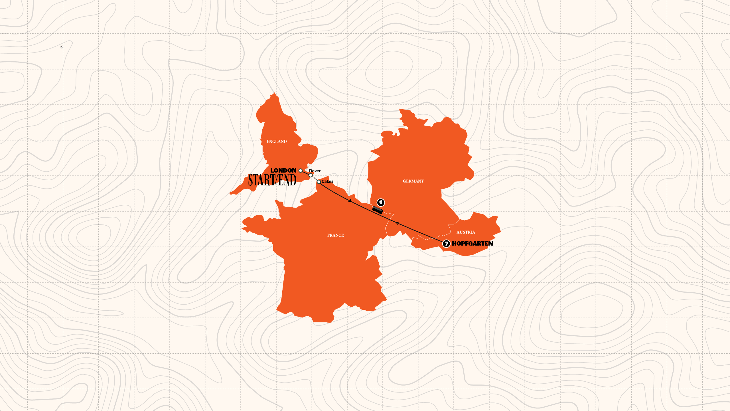 Map of Ski Austria: From London | 1 Week | Winter 2026/2027 from Contiki