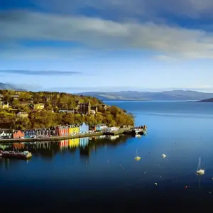 Panoramic view of the Isle of Mull in Tobermory, Scotland