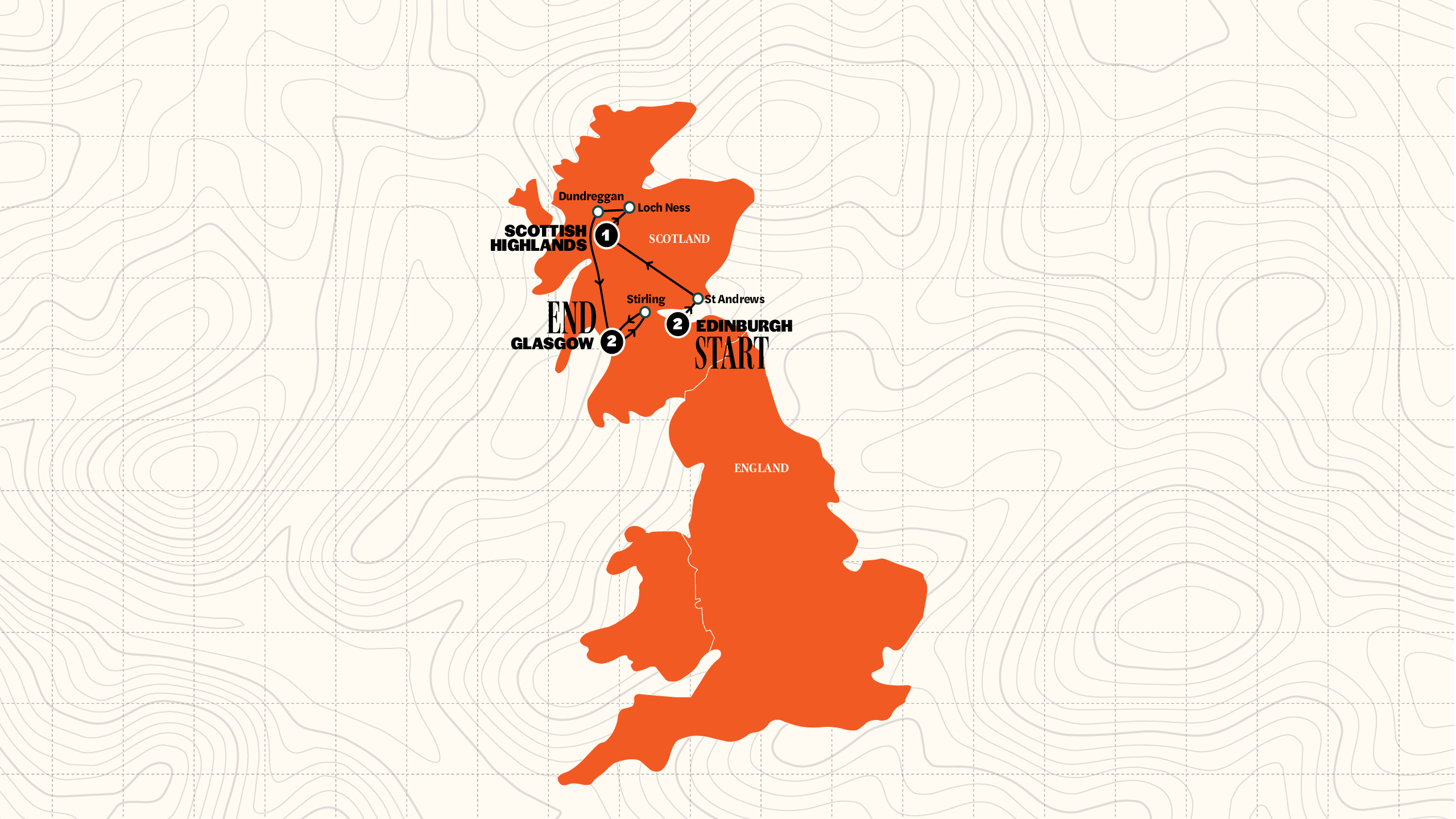 Map of Scotland in a Week | Classic | Summer 2026 from Contiki