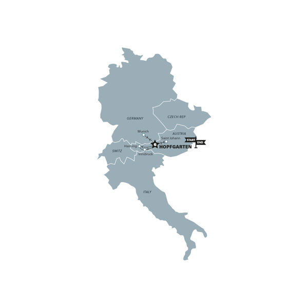 tourhub | Contiki | Active Alps | Tour Map