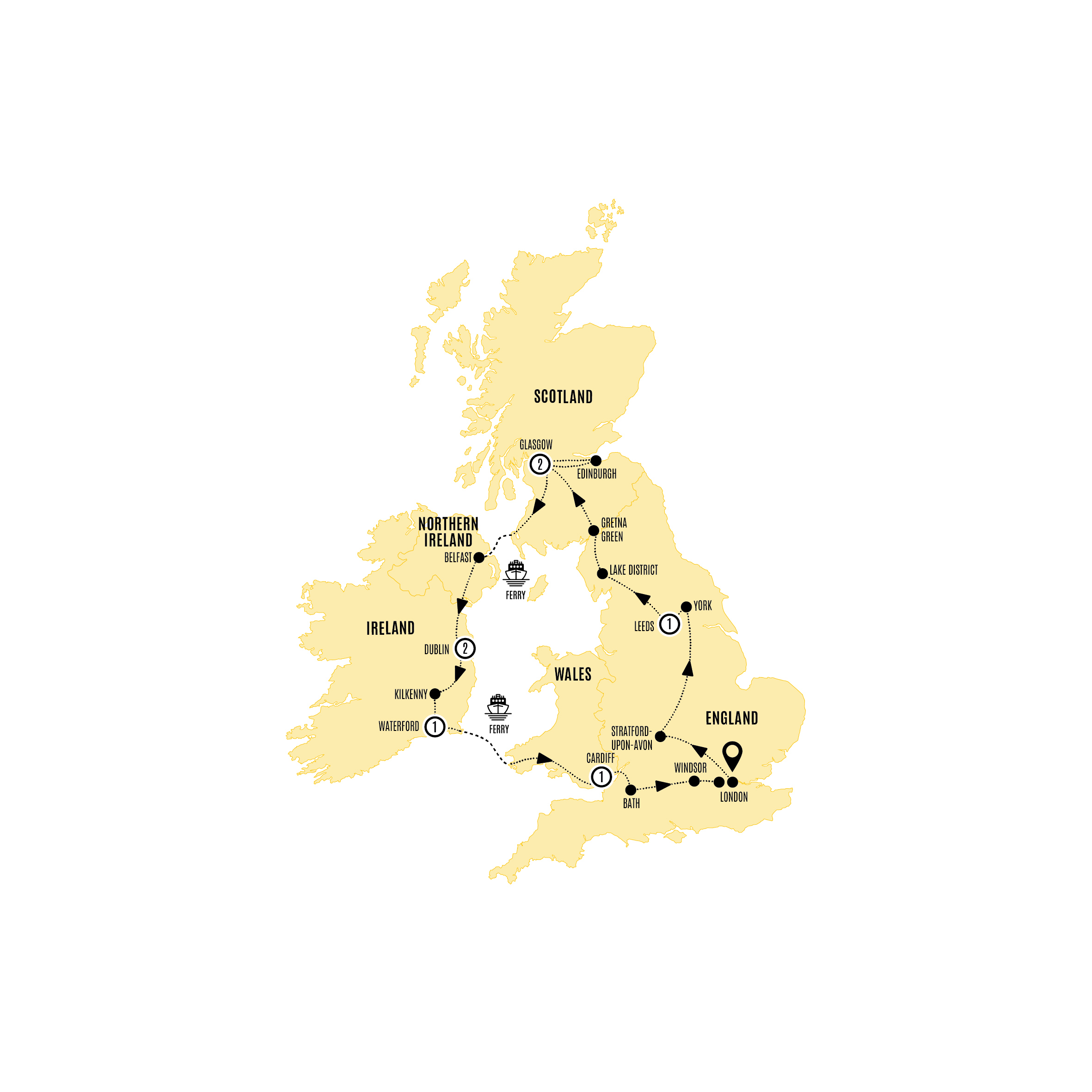 Map of Britain and Ireland Delight (2027) from Costsaver