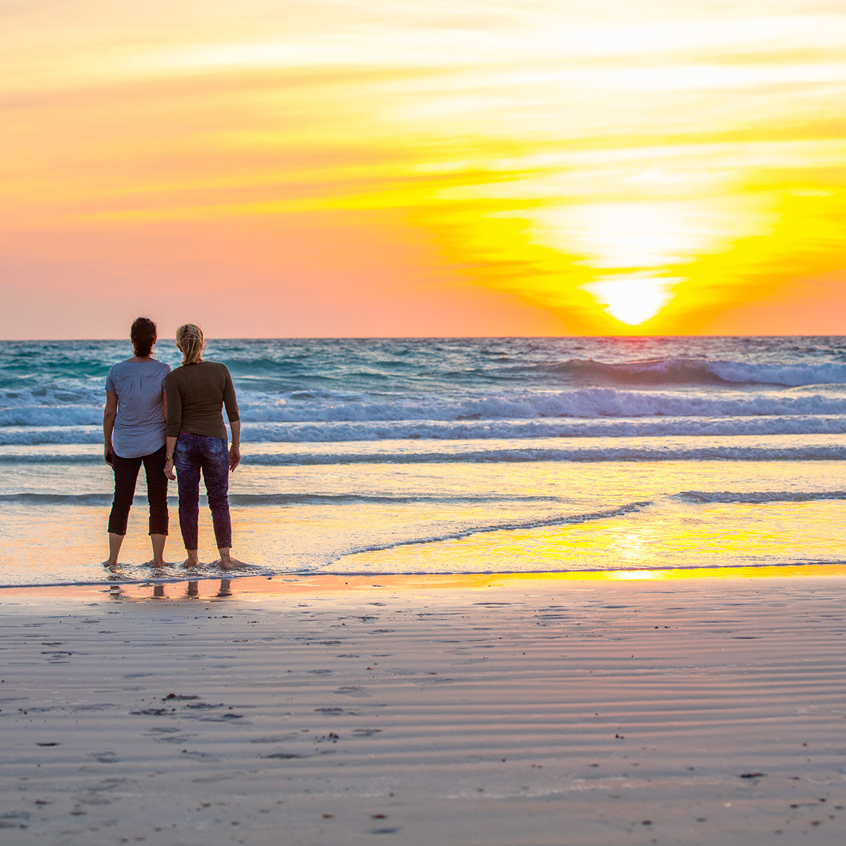 Ladies Watching The Sunset On Cable Beach