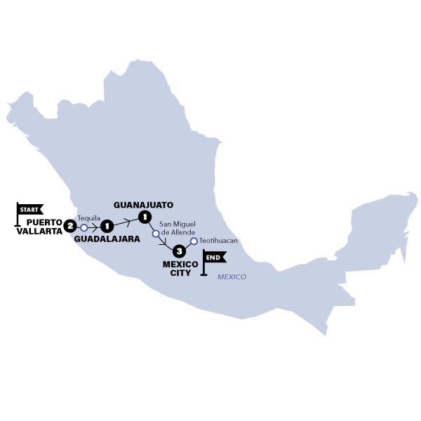 Mexican Fiesta Trip Map