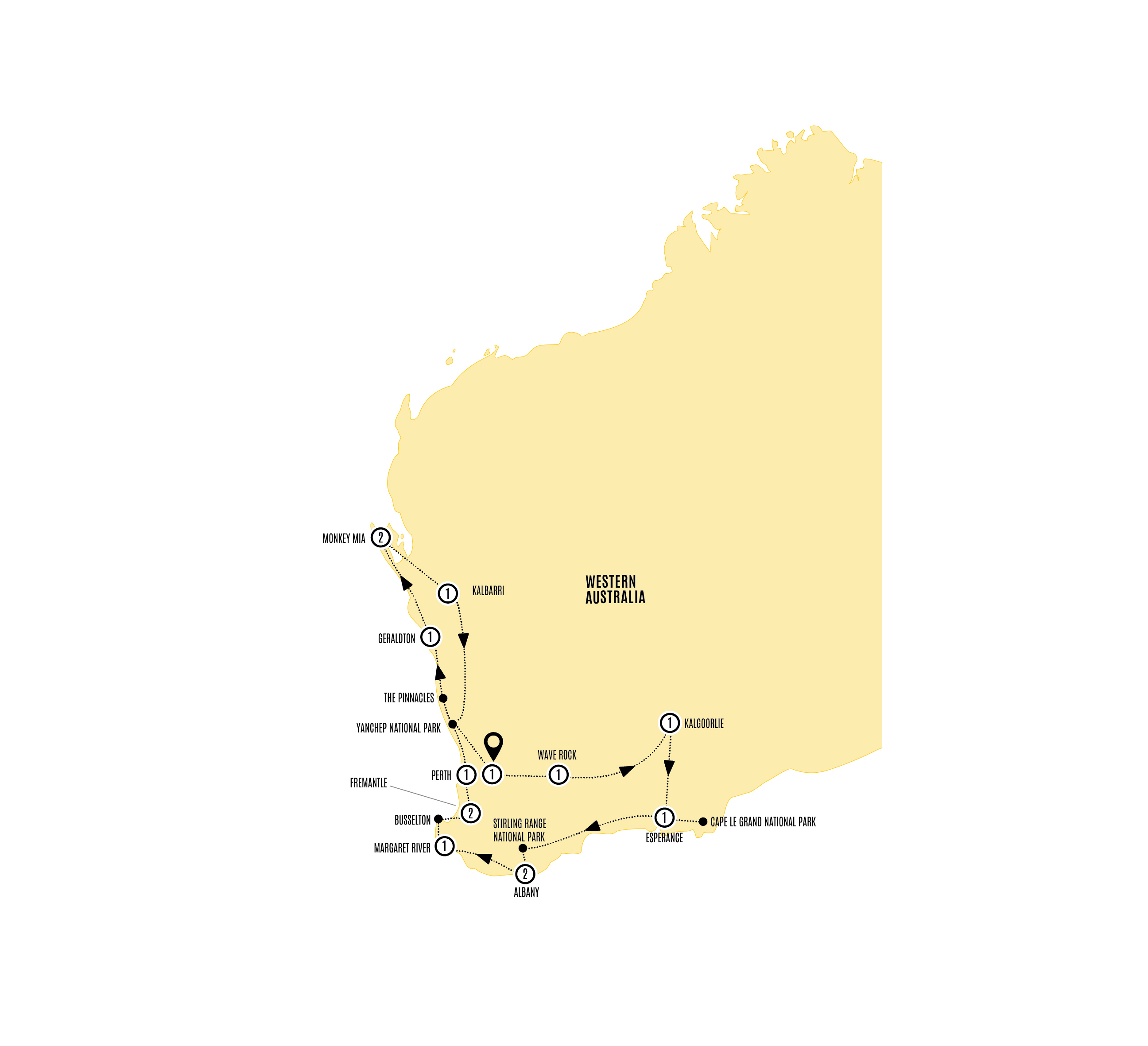 Map of Western Wonderland from Costsaver