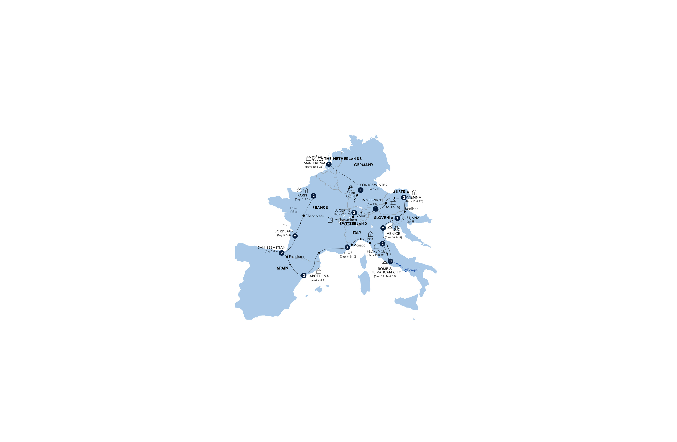 Map European Grandeur Guided Tour E915 Par Ams 2027