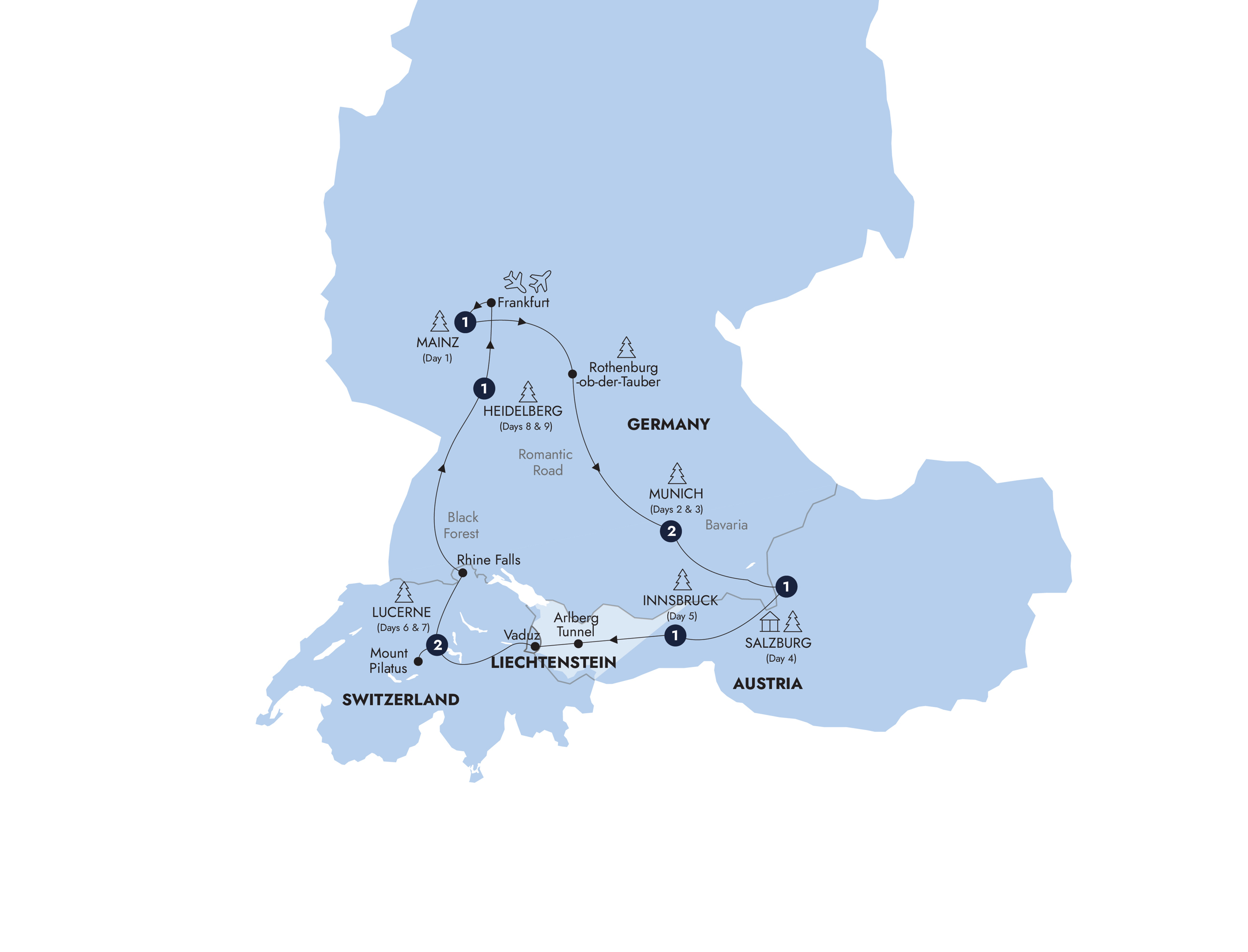 Winter Wonderland Itinerary Map
