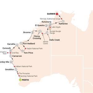 Trip route map