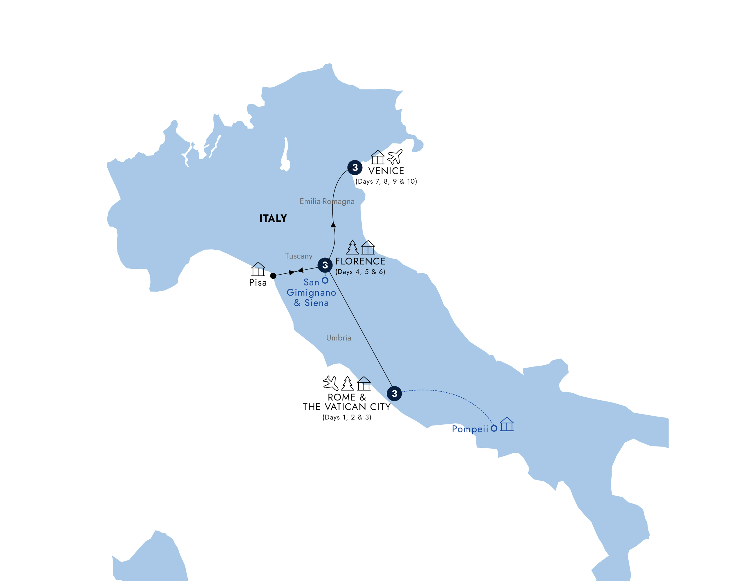 tourhub | Insight Vacations | Easy Pace Italy - Small Group, Winter | Tour Map