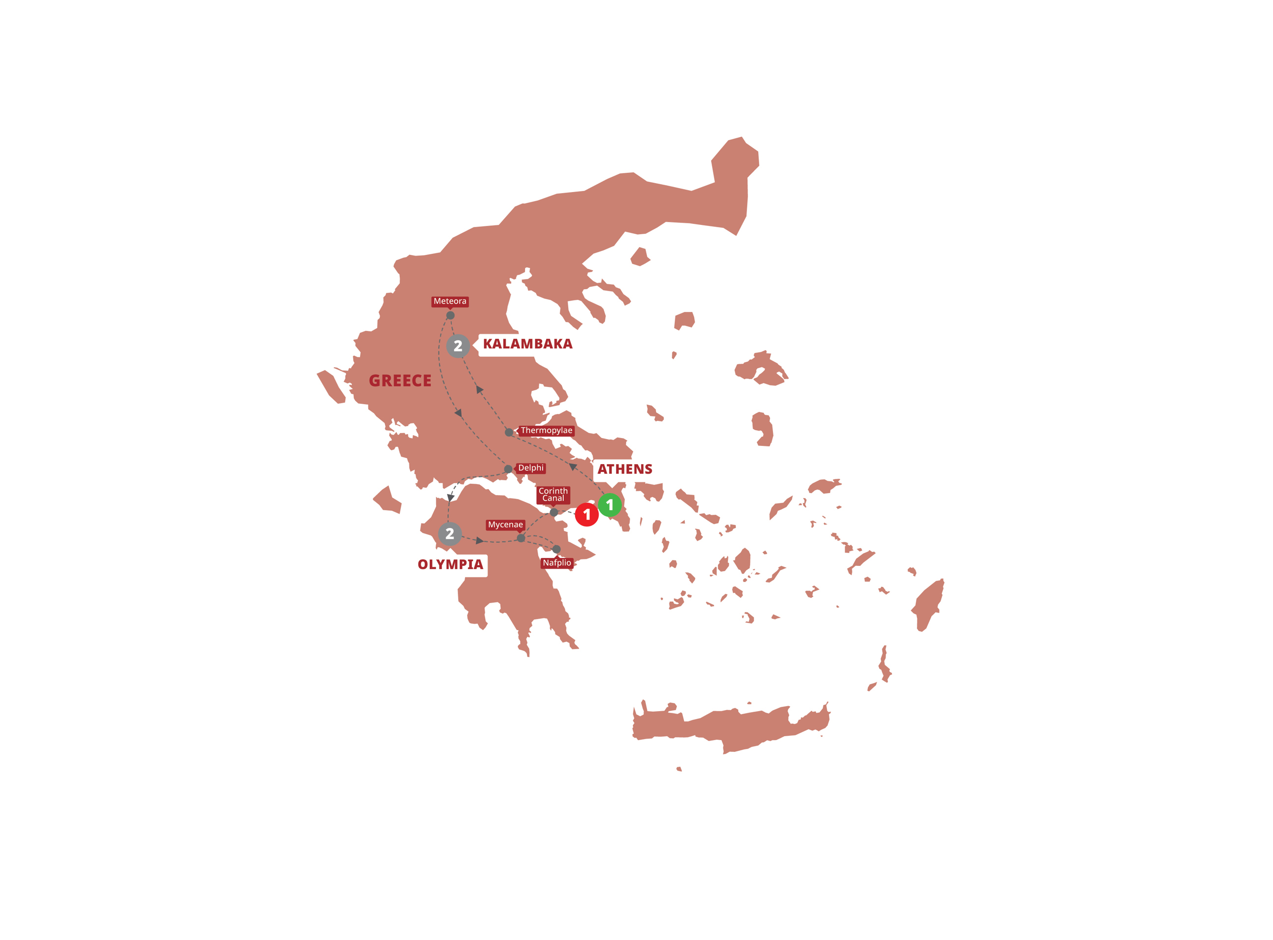 Map of Glories of Greece from Trafalgar