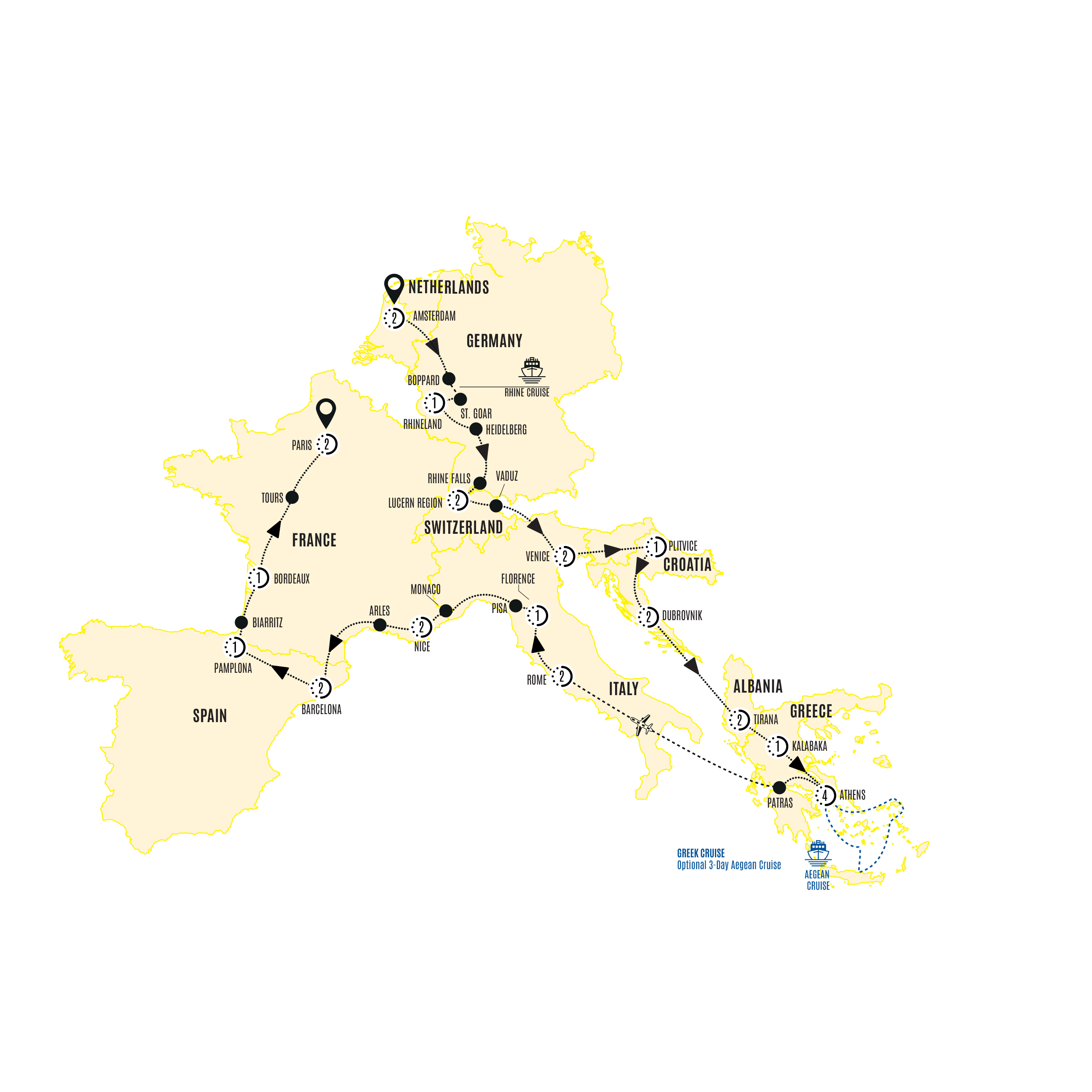 tourhub | Costsaver | European Discoverer | Tour Map