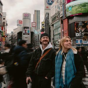 Contiki travellers experience the energy of Shibuya Crossing in Tokyo during Contiki's Japan in Winter by Train Tour