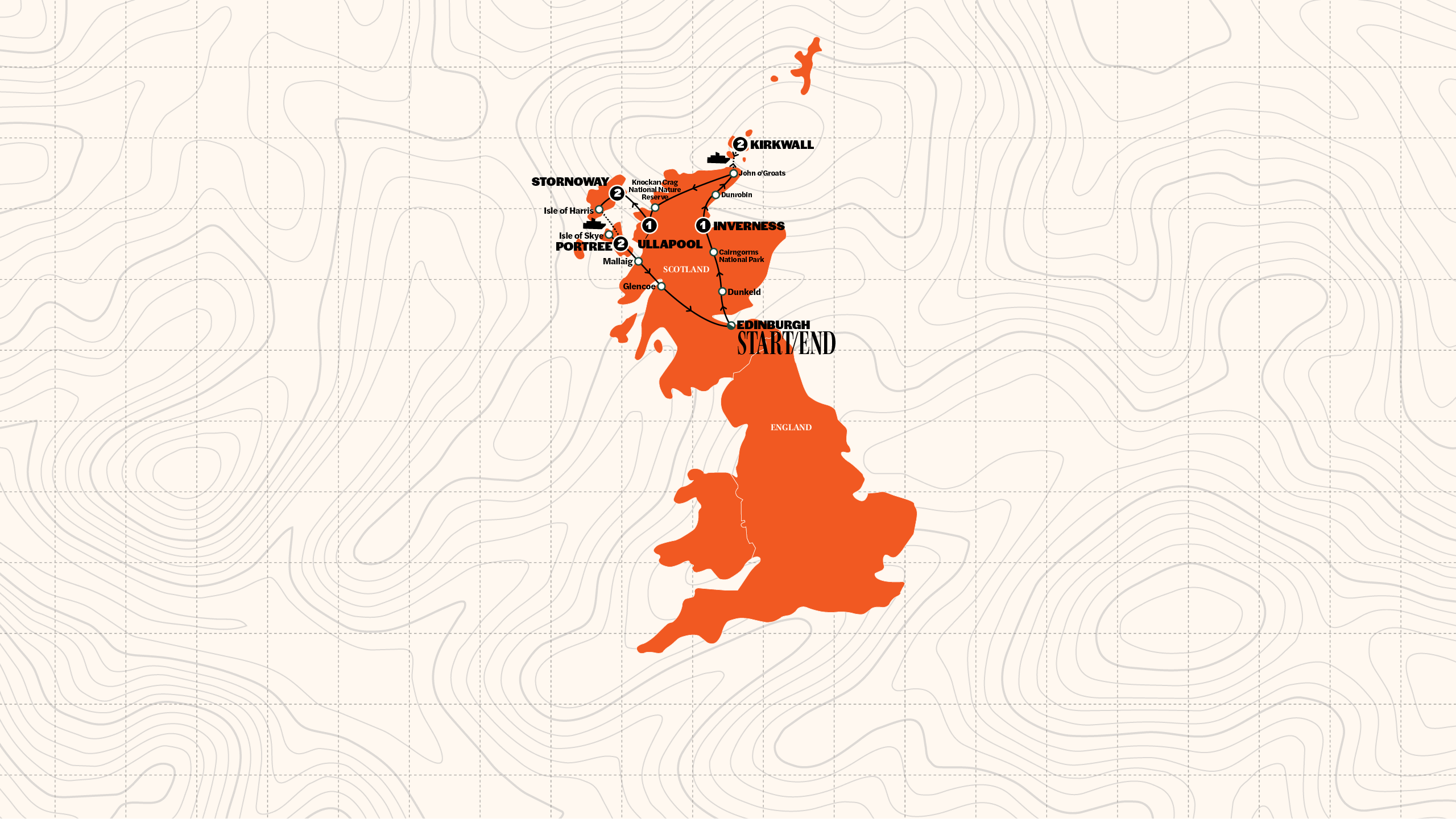 Map of Scotland Explorer  from Contiki