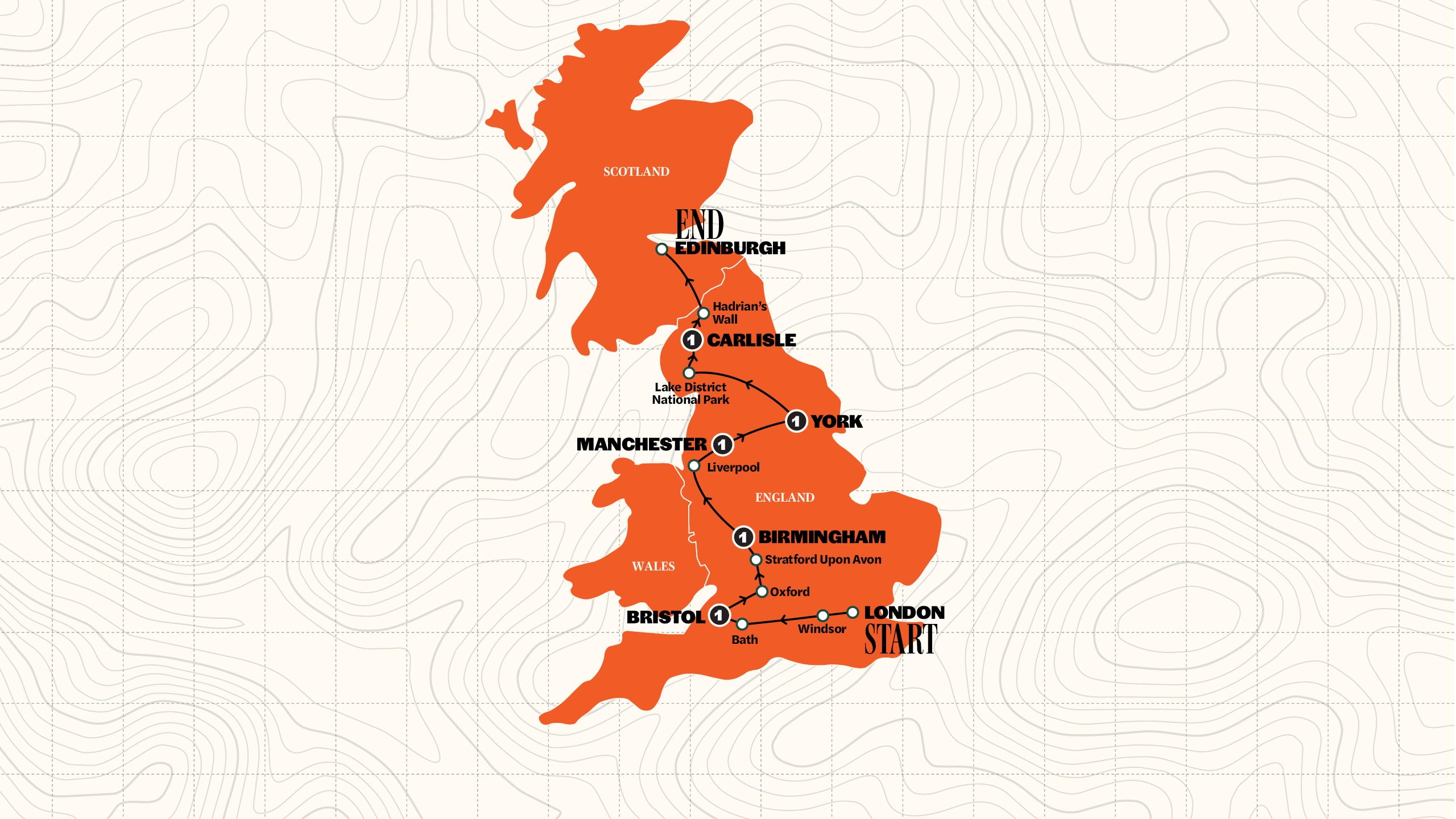 Map of England in a Week | Classic | Winter 2026/2027 from Contiki