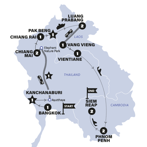 tourhub | Contiki | Asian Adventure | Tour Map