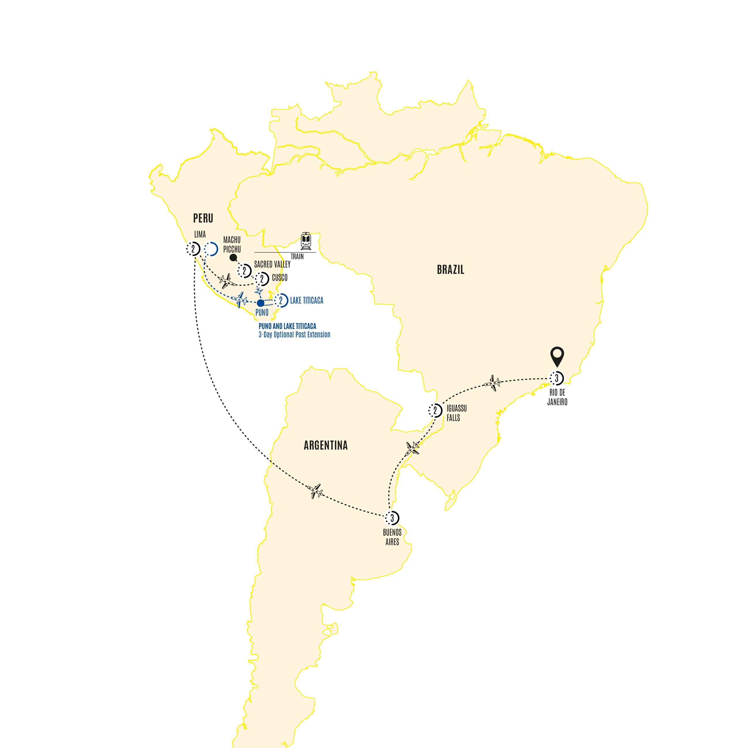 tourhub | Costsaver | South America Discovery | Tour Map