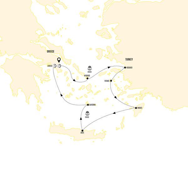tourhub | Costsaver | Ancient Lands Moderate C | GACM2MN19 | Route Map