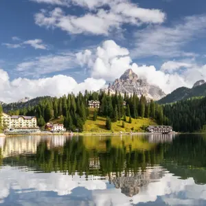 Lake Misurina Dolomite Mountains Belluno Italy