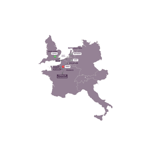 European Affair & The Chelsea Flower Show Itinerary Map