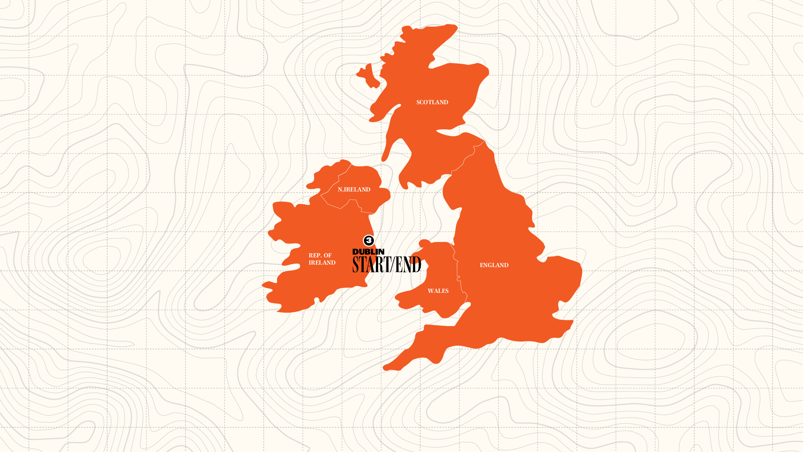 Map of St. Patrick's Day | Dublin to Dublin | Winter | 2026/2027 from Contiki