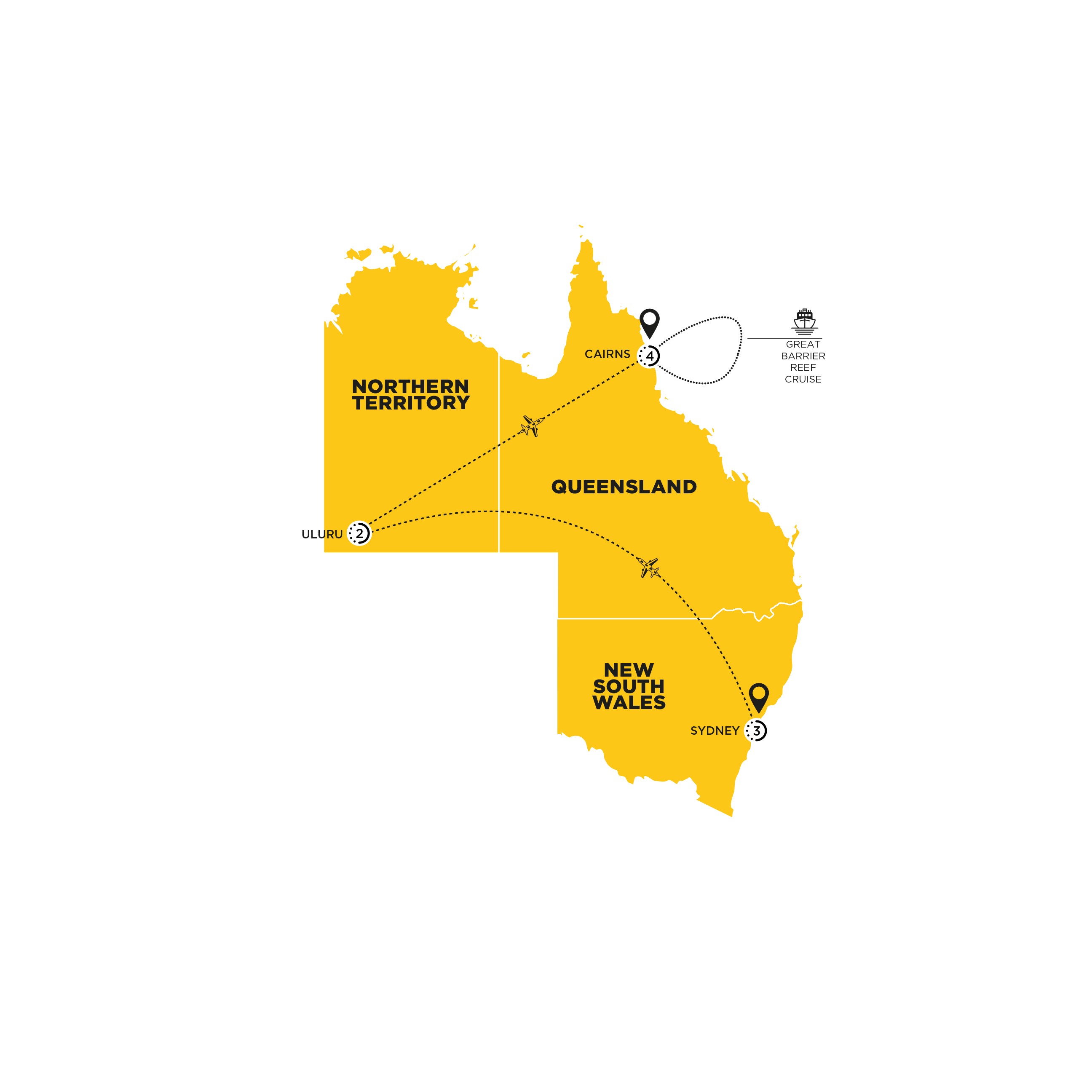 tourhub | Costsaver | Bucket List Australia | Tour Map