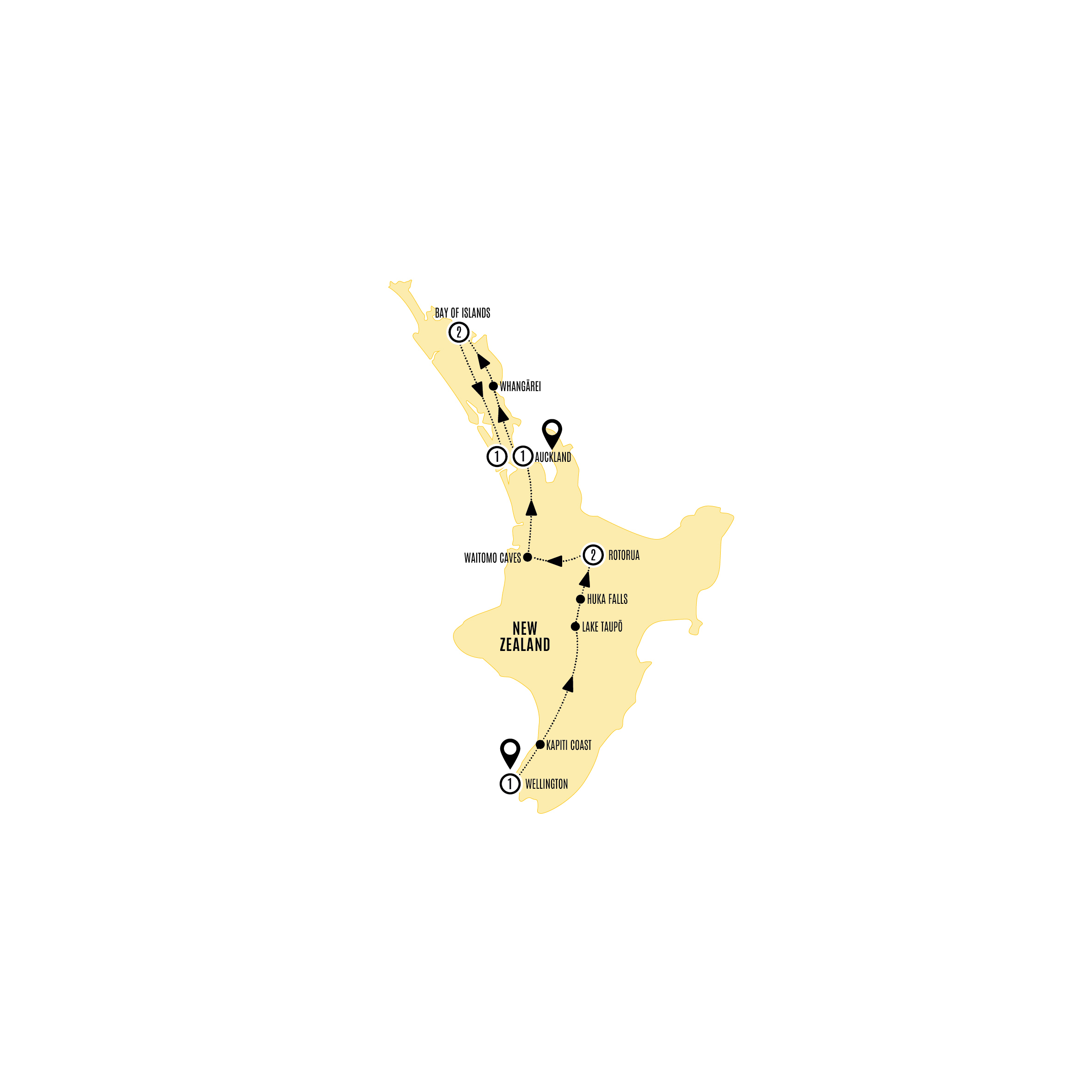 Map of Northern Wonders from Costsaver