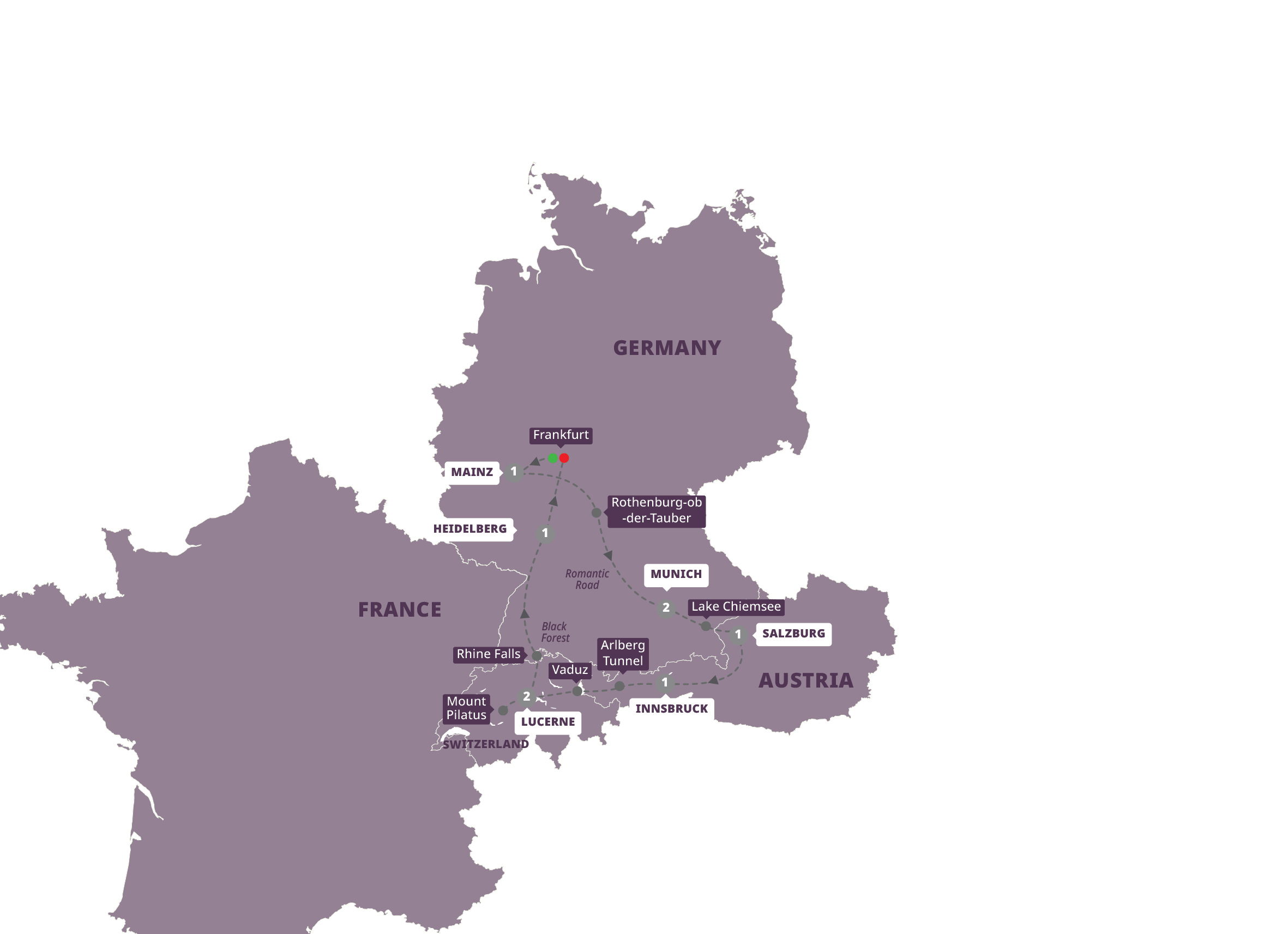 Map of Winter Wonderland from Trafalgar