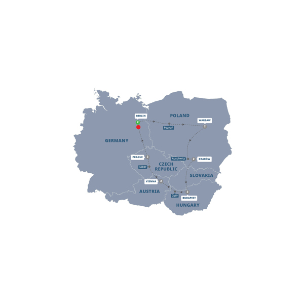 Bohemian Highlights Itinerary Map