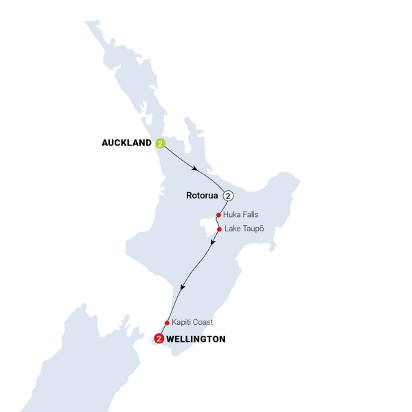 Iconic North Itinerary Map
