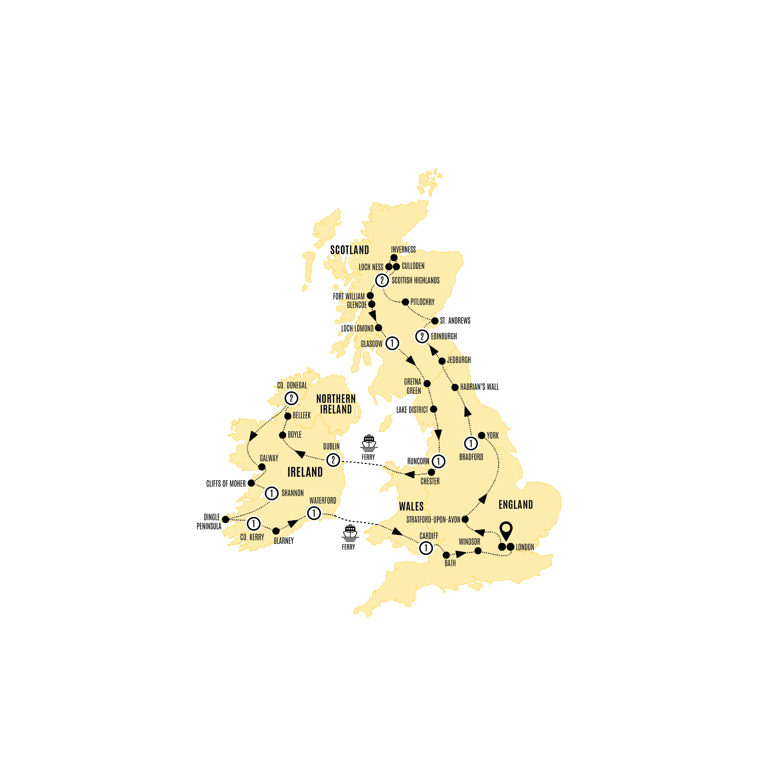 Map of Britain and Ireland Explorer (2027) from Costsaver