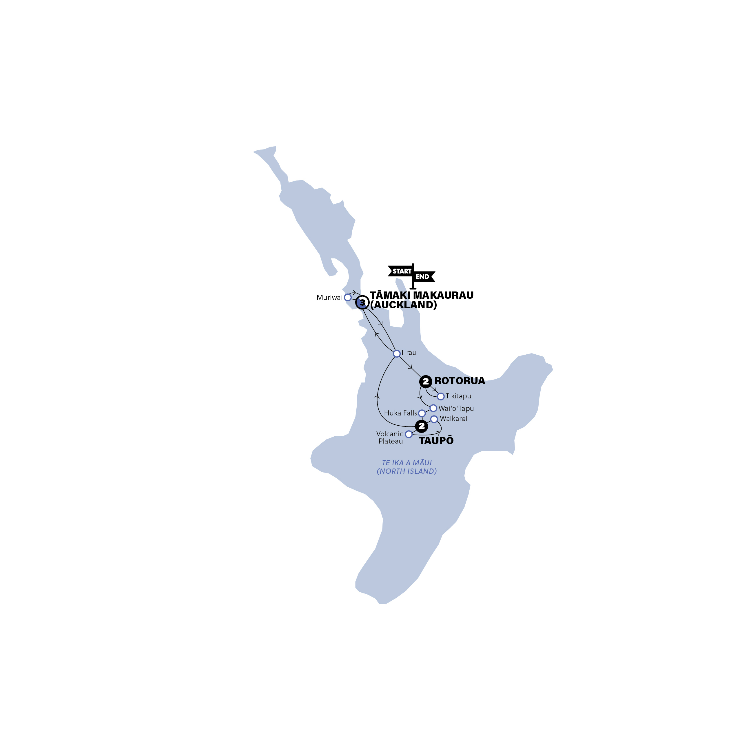 Map of NZ Run Club: Muriwai Half Marathon from Contiki